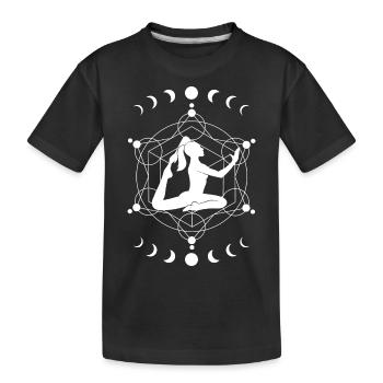 Méditation Spirituelle Bouddhiste Cadeau Yoga - T-shirt bio Premium Enfant - noir - Devant