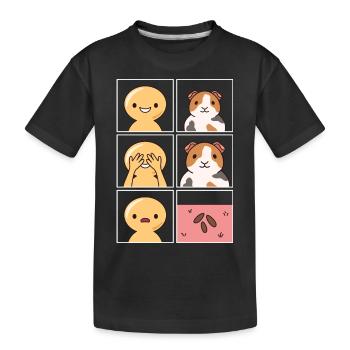 Guinea Pig Poop Design pour Guinea Pig Fan - T-shirt bio Premium Enfant - noir - Devant