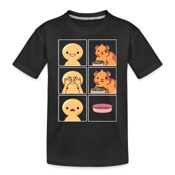 Meerschweinchen fressen schnell Design für Fans - Kinder Premium Bio T-Shirt - Schwarz - Vorne