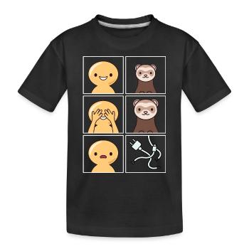 Câble de furet Eaten Design pour les fans de furets - T-shirt bio Premium Enfant - noir - Devant
