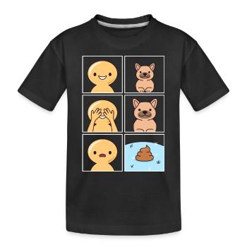 Conception de crottes de chien pour les propriétaires de chiens - T-shirt bio Premium Enfant - noir - Devant
