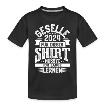 Geselle 2024 Gesellenprüfung - Kinder Premium Bio T-Shirt - Schwarz - Vorne