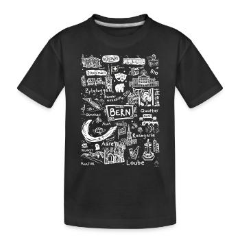 Bern Begegnen - Kinder Premium Bio T-Shirt - Schwarz - Vorne