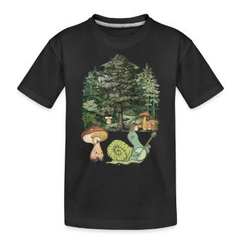 Waldbewohner Schnecke Kinder Musik Kind - Kinder Premium Bio T-Shirt - Schwarz - Vorne