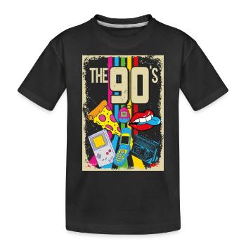 Les années 90 - T-shirt bio Premium Enfant - noir - Devant