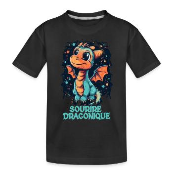 sourire draconique 6 - T-shirt bio Premium Enfant - noir - Devant