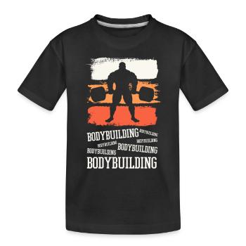 Musculation, Bodybuilders, Haltérophilie, Musculation, - T-shirt bio Premium Enfant - noir - Devant