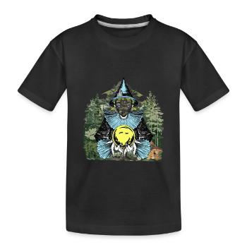 Wald Wahrsager Natur Zukunft Okkult Spirituell - Kinder Premium Bio T-Shirt - Schwarz - Vorne
