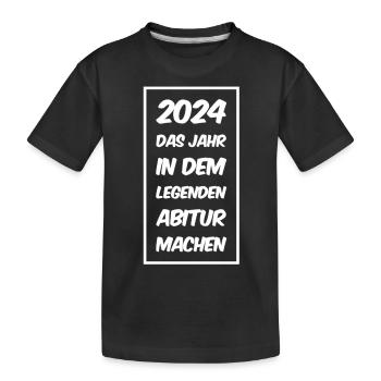 Abi 2024 Sprüche - Kinder Premium Bio T-Shirt - Schwarz - Vorne