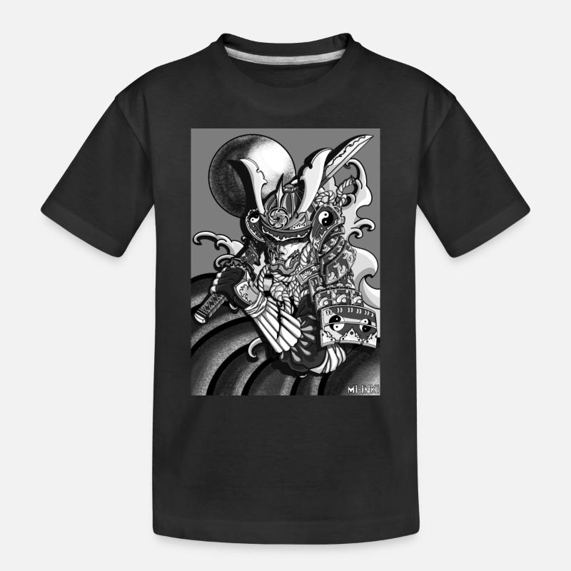 Half-Samurai - Kinder Premium Bio T-Shirt - Schwarz