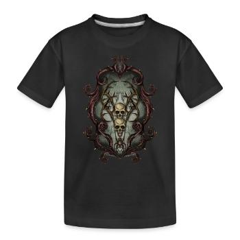 Frame Skull - Kids' Premium Organic T-Shirt - black - Front
