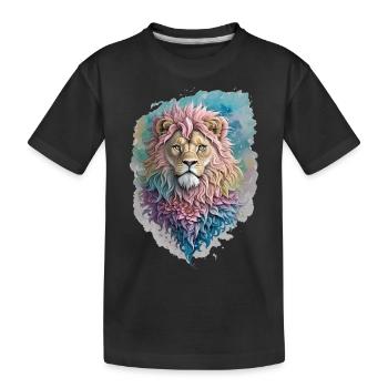 Aquarelle Lion - T-shirt bio Premium Enfant - noir - Devant