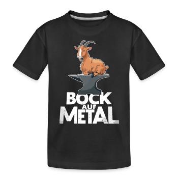 Bock auf Metal - Kinder Premium Bio T-Shirt - Schwarz - Vorne