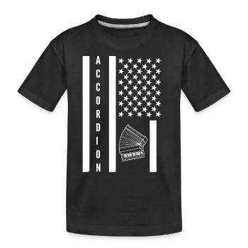 Accordion - Kids' Premium Organic T-Shirt - black - Front