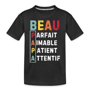 Father's Day Father-in-Law 2024 - Kids' Premium Organic T-Shirt - black - Front