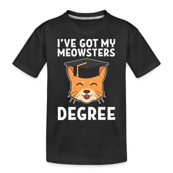 Master Studium Abschlussfeier - Kinder Premium Bio T-Shirt - Schwarz - Vorne