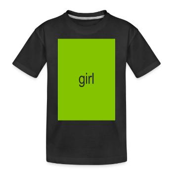 Girl - Kids' Premium Organic T-Shirt - black - Front