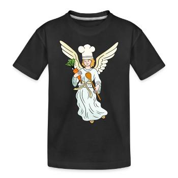 Angel Cook Heavenly Cooking Cook Cooks Cooking Coast - Kids' Premium Organic T-Shirt - black - Front