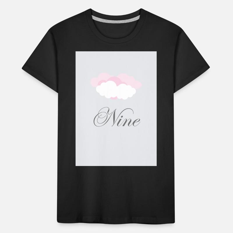 Cloud Nine Grey and Pink with Fluffy Clouds Kids' Premium Organic T-Shirt