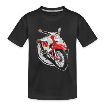 Étoile (rouge) // Illustration - T-shirt bio Premium Enfant - noir - Devant