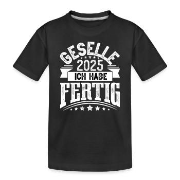 Geselle 2025 Gesellenprüfung - Kinder Premium Bio T-Shirt - Schwarz - Vorne
