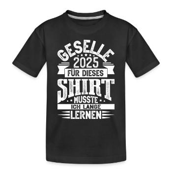 Geselle 2025 Gesellenprüfung - Kinder Premium Bio T-Shirt - Schwarz - Vorne