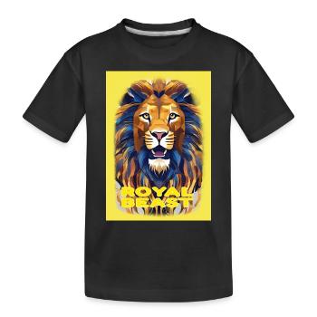 KÖNIGLICHES BIEST - Kinder Premium Bio T-Shirt - Schwarz - Vorne
