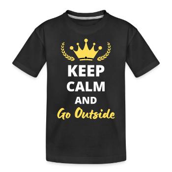 Keep Calm and Go Outside - T-shirt bio Premium Enfant - noir - Devant