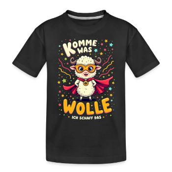 Come what do I want, create the carnival sheep - Kids' Premium Organic T-Shirt - black - Front