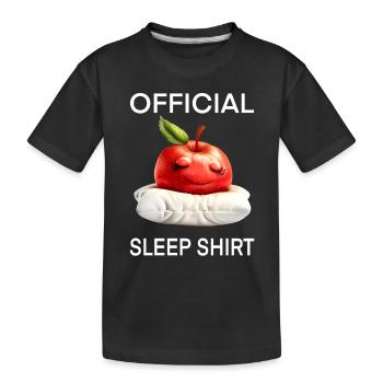 Apfel - Kinder Premium Bio T-Shirt - Schwarz - Vorne
