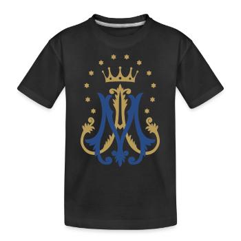 Auspizie Maria - Kinder Premium Bio T-Shirt - Schwarz - Vorne