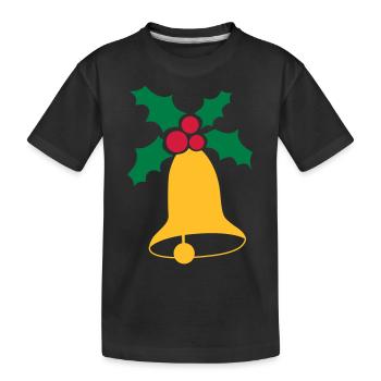 Christmas bells - Kids' Premium Organic T-Shirt - black - Front