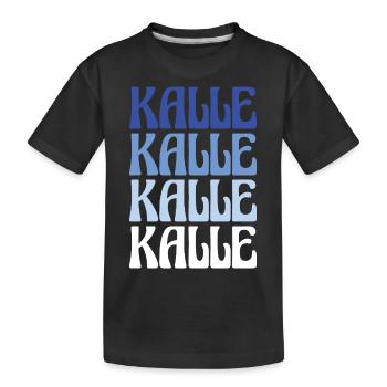Kalle Karlsruhe Dialekt Geschenk - Kinder Premium Bio T-Shirt - Schwarz - Vorne