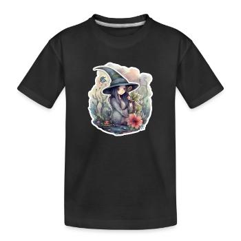 Sorcière douce dans l’eau - T-shirt bio Premium Enfant - noir - Devant