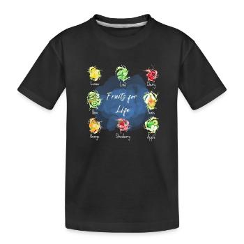 fruits for life - Kinder Premium Bio T-Shirt - Schwarz - Vorne