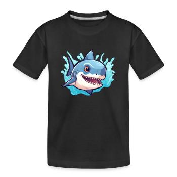 Baby Hai - Kids' Premium Organic T-Shirt - black - Front