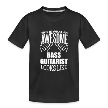 Basse Basse Basse Basse Guitare - T-shirt bio Premium Enfant - noir - Devant