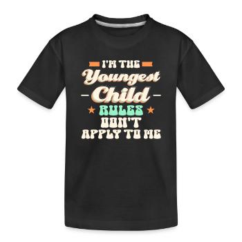 Familie Kinder Geschwister Lustig Geschenkidee - Kinder Premium Bio T-Shirt - Schwarz - Vorne