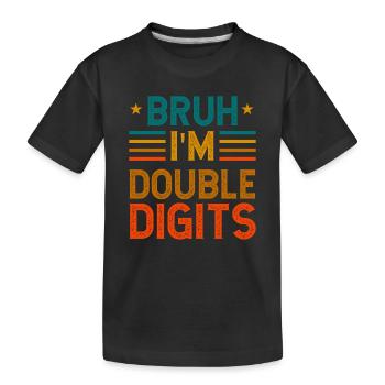 10th Birthday Girl Gift Idea Ten Years - Kids' Premium Organic T-Shirt - black - Front