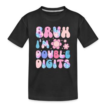 10th Birthday Girl Gift Idea Ten Years - Kids' Premium Organic T-Shirt - black - Front