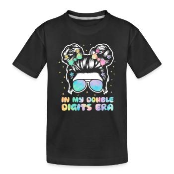 10th Birthday Girl Gift Idea Ten Years - Kids' Premium Organic T-Shirt - black - Front