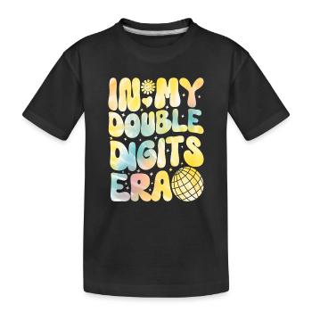 10th Birthday Girl Gift Idea Ten Years - Kids' Premium Organic T-Shirt - black - Front