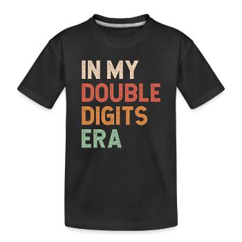 10th Birthday Girl Gift Idea Ten Years - Kids' Premium Organic T-Shirt - black - Front