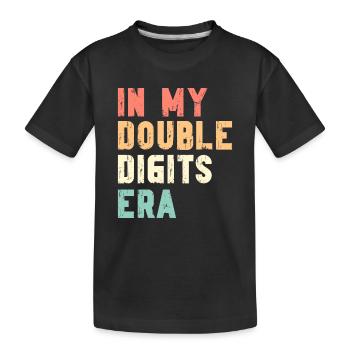 10th Birthday Girl Gift Idea Ten Years - Kids' Premium Organic T-Shirt - black - Front
