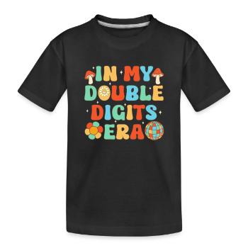 10th Birthday Girl Gift Idea Ten Years - Kids' Premium Organic T-Shirt - black - Front