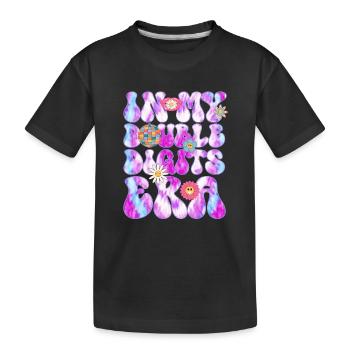 10th Birthday Girl Gift Idea Ten Years - Kids' Premium Organic T-Shirt - black - Front
