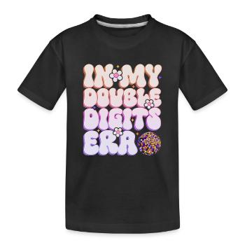 10th Birthday Girl Gift Idea Ten Years - Kids' Premium Organic T-Shirt - black - Front