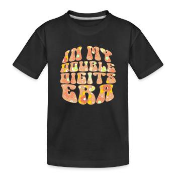 10th Birthday Girl Gift Idea Ten Years - Kids' Premium Organic T-Shirt - black - Front