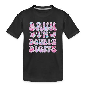 10th Birthday Girl Gift Idea Ten Years - Kids' Premium Organic T-Shirt - black - Front
