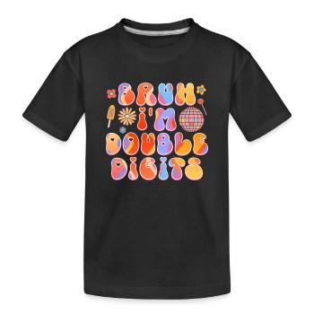 10th Birthday Girl Gift Idea Ten Years - Kids' Premium Organic T-Shirt - black - Front